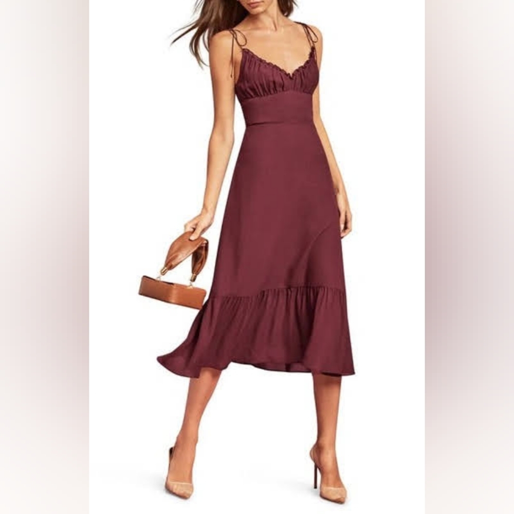 NWT Reformation Plum Embry Dress // Size 6